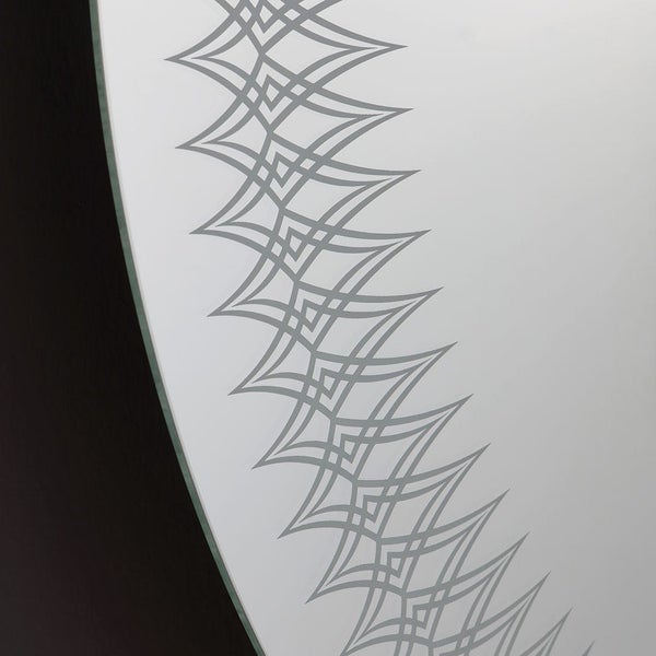 Designspiegel mit Dekoration und LED Beleuchtung 80cm