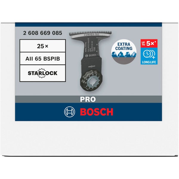 Bosch Multifunktionswerkzeug Sägeblatt Set, 25 Stück, geeignet für Holz mit Starlock Aufnahme