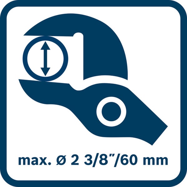 Symbol für maximalen Durchmesser von 60 Millimeter