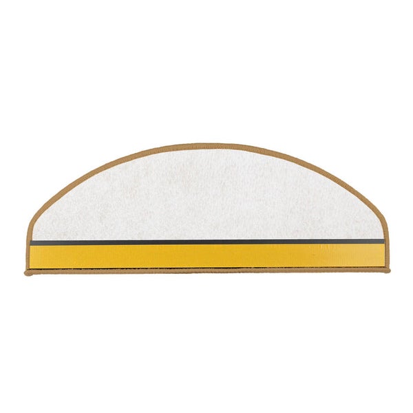 FLOORDIREKT Stufenmatte Kalkutta - Sisaloptik - Schlingenpol - Selbstklebend - Natur - Halbrund - 23,5 x 65 cm