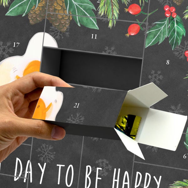 Mr. & Mrs. Panda Befüllbarer Adventskalender Spiegelei Ei - Schwarz