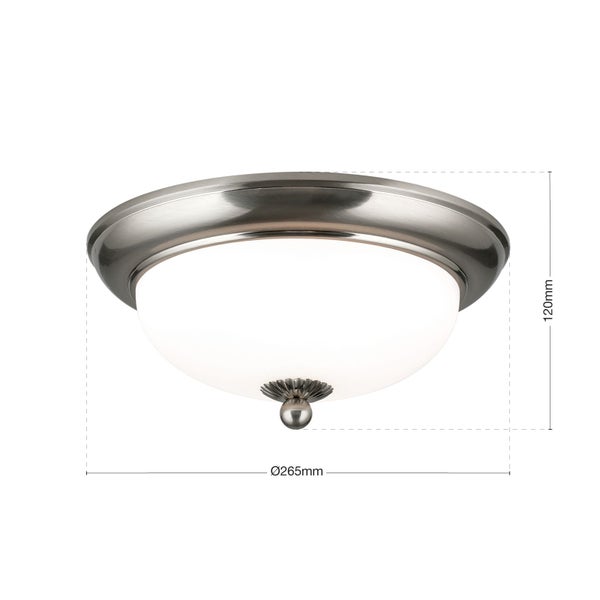 Deckenleuchte Jugendstil 26 cm silber