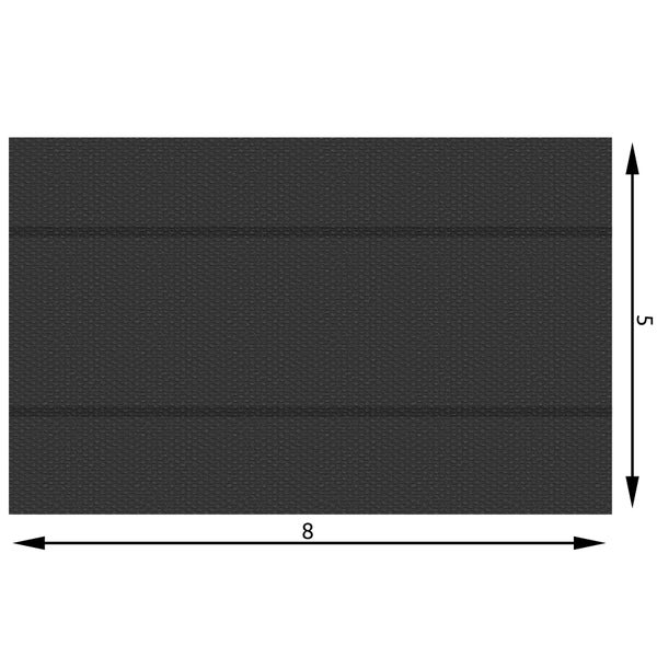Poolabdeckung tectake  500 x 800 cm rechteckig und selbstschwimmend schwarz