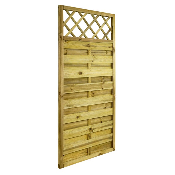 Holzzaun mit Rankgitter