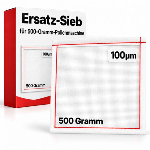 Ersatzsieb mit 100 Mikrometer Maschenweite für 500 Gramm Pollenmaschine