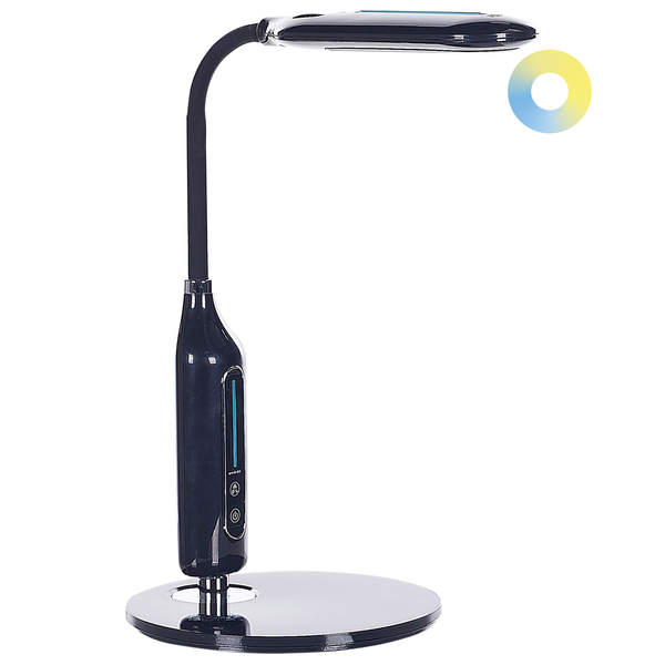 LED Schreibtischlampe CYGNUS mit Dimmer Metall Schwarz