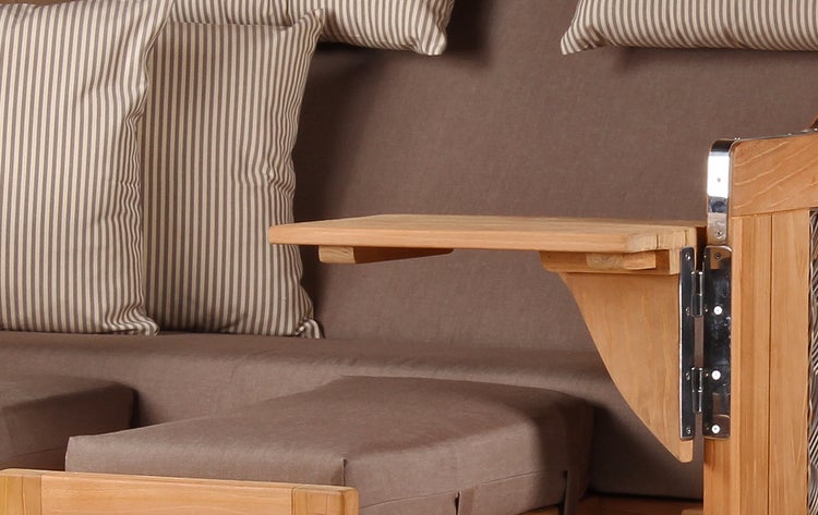 Strandkorb Rantum Grande Teak PE grey Dessin 534