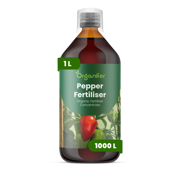 Organifer Bio-Paprika-Dünger Konzentrat, 1 Liter Flasche für 1000 Liter.