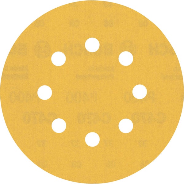Bosch 5x Expert C470 Schleifpapier mit 8 Löchern für Exzenterschleifer 125 mm G 400 - 2608900811