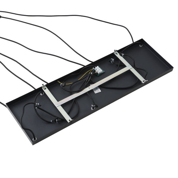 Innenansicht einer Deckenleuchte mit Verkabelung und Montagevorrichtung