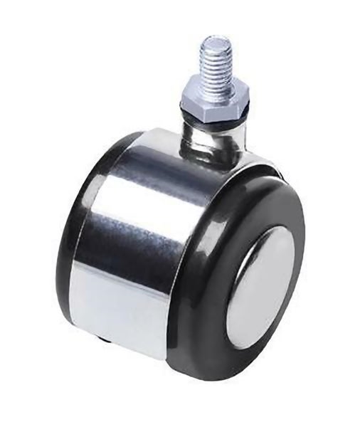 Möbelrolle mit Gewindestift und Gehäuse aus Metall