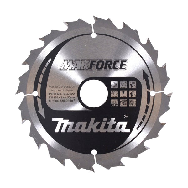 Makita MAKFORCE Sägeblatt 170x30x16Z - B-32122