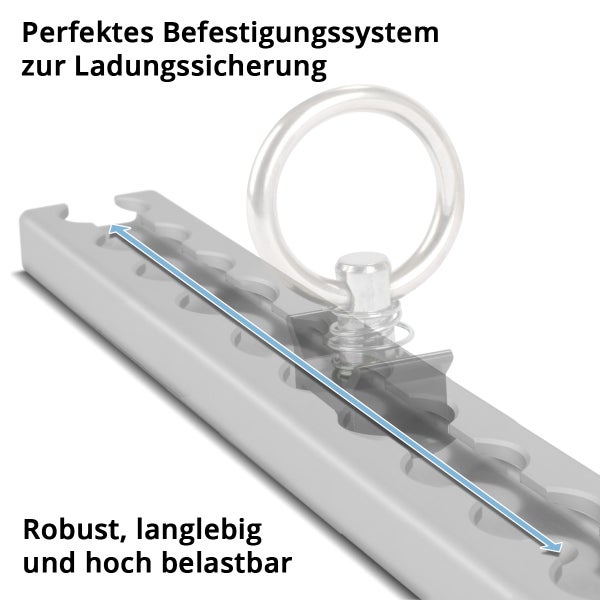 Zurrschiene 100 cm Airlineschiene Befestigungsschiene aus Aluminium