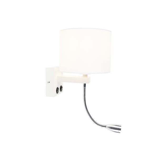 Wandleuchte mit Lampenschirm und Leselampe