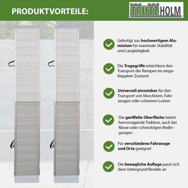 Tragbare Aluminiumrampen von Trutzholm mit Produktvorteilen