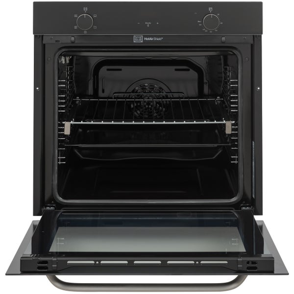 Telefunken Backofen Einbaubackofen autark 78 Liter Hot Air Shield 60 cm Einbau Ofen ohne Kochfeld Schwarz