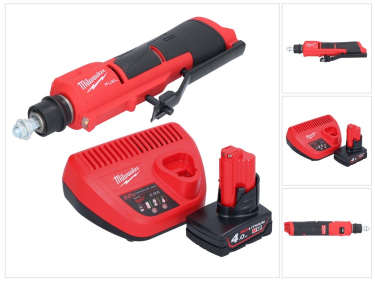 Milwaukee Fuel Akku Stabschleifer Set mit 12 Volt Akku und Ladegerät