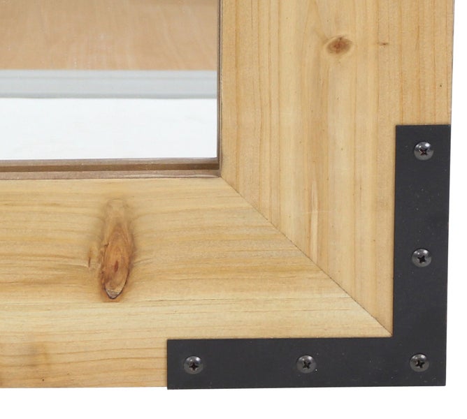 FRANK FLECHTWAREN | Spiegel Wood, HOLZ, METALL, GLAS, 50 x 3 x 70 cm