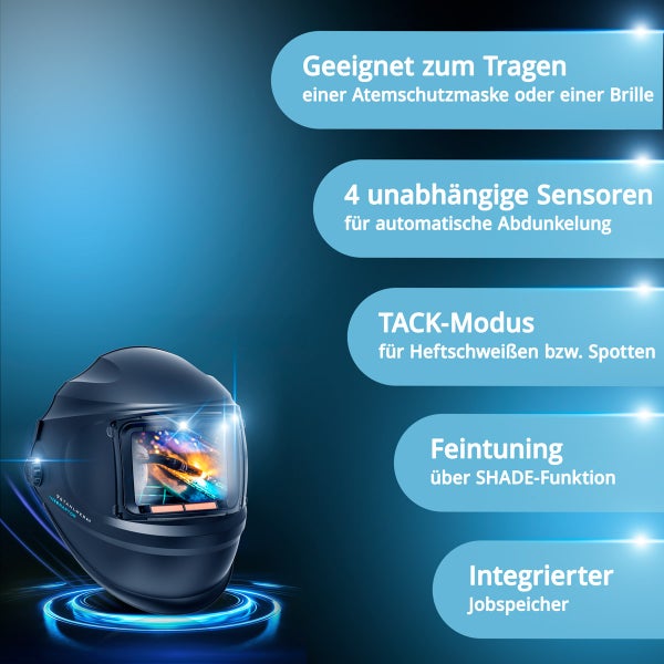 Schweißhelm RAPTOR 3-in-1 Automatik-Schweißermaske mit LED-Licht