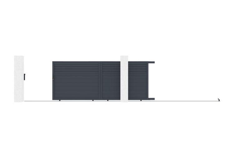 Schiebetor aus Aluminium 4m CARPATIA 400C160 Grau