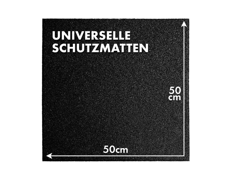 FLOORDIREKT Fallschutzmatte - Elastikmatte - Fallschutzplatte mit Drainage - Schwarz - 50 x 50 x 2,5 cm