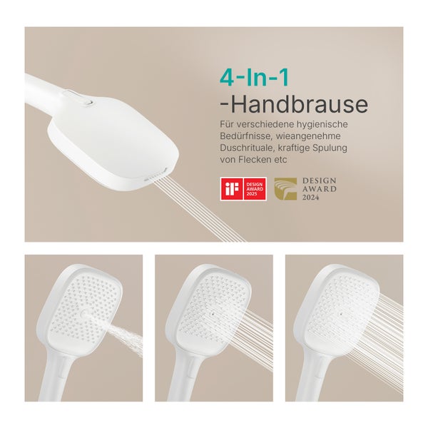 4-in-1 Handbrause mit Design Award Siegeln