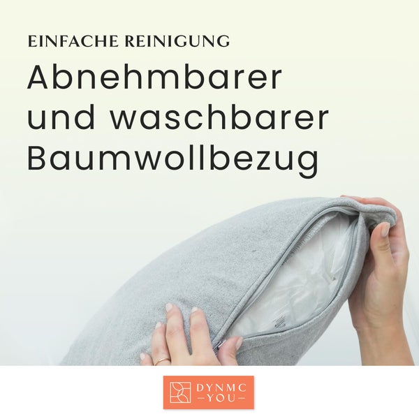 DYNMC you Sofakissen mit Füllung und Bezug - 2er Set 40x40cm mit Viel Füllung - VERGLEICHSSIEGER SEHR GUT - Rückenkissen mit Oeko TEX Baumwoll-Bezug - Bequeme Dekokissen - Couchkissen Grau