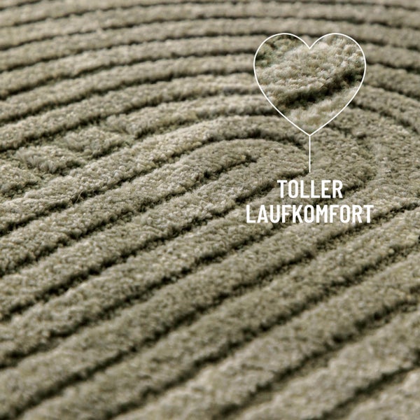Strukturierter Teppichboden mit weichem Flor für hohen Laufkomfort.