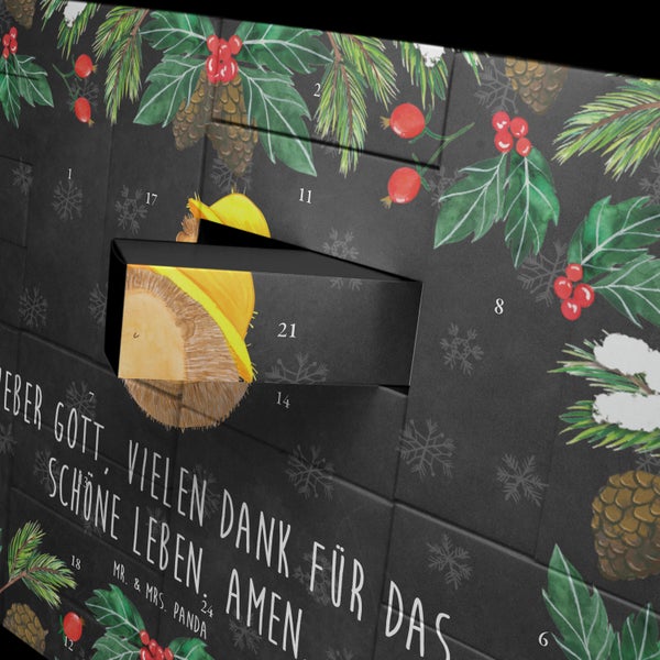 Mr. & Mrs. Panda Befüllbarer Adventskalender Igel Beten - Schwarz