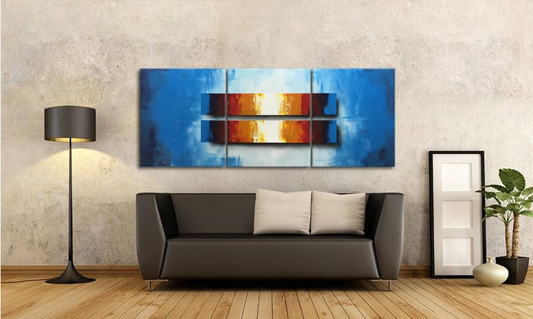 Das Wandbild -Summer Day- 180x70x2 cm handgemaltes Unikat