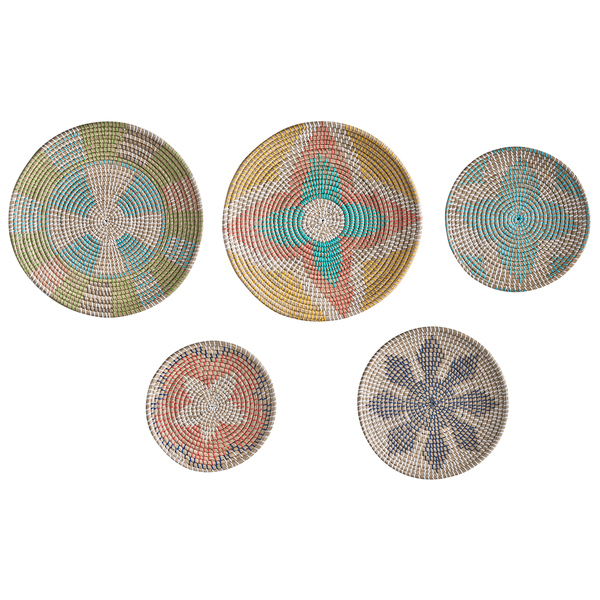 Wanddeko-Set SONLA Seegras 45/35/30 cm Bunt