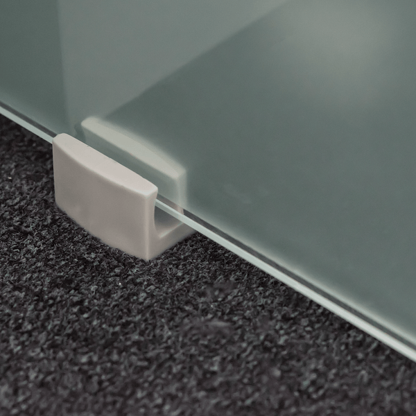 Tür doppelflügelige Schiebetür Komplettset Glas Blockstreifen 1760x2035 Zimmertür Glasschiebetür -  Griffmuschel+2seitiger Softclose