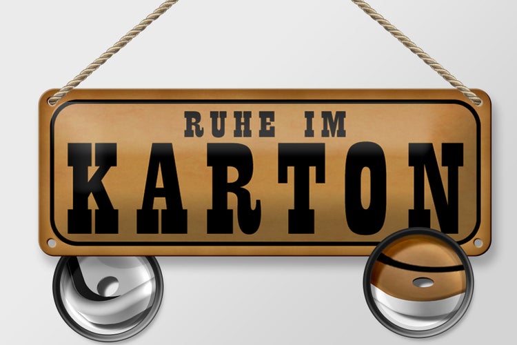 Blechschild Spruch 27x10cm Ruhe im Karton Dekoration