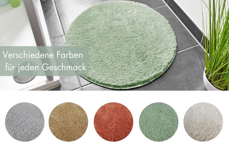 Badematte Florida 60 cm rund in Salbei