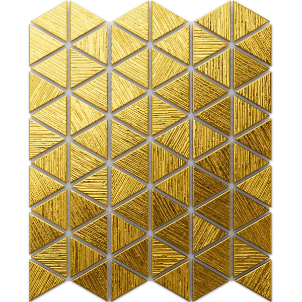 Glasmosaik auf Netz für Bad und Küche 26.3 cm x 30.3 cm - Golden Totem