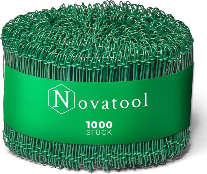 Novatool Drilldraht 1000 Stück, kunststoffummantelter Bindedraht für Sackverschlüsse