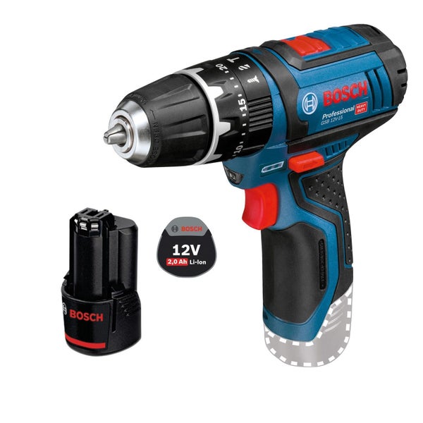 Bosch GSB 12V-15 Professional Akku-Bohrschrauber mit 12 Volt Akku