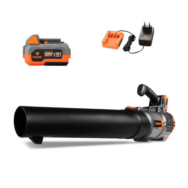 Fuxtec Akku Laubbläser Set mit Akku, Ladegerät und Ladestation