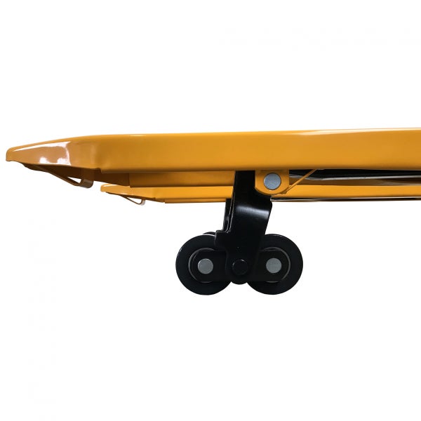 Detailansicht Handhubwagen Gabel mit Rollen