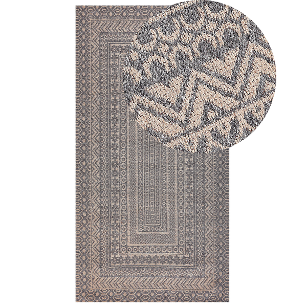 Teppich BAGLAR Grau 80 x 150 cm Jute