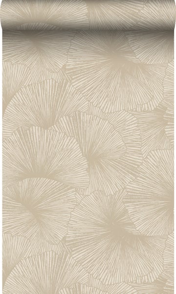 Origin Wallcoverings Tapete 3D Muster Blätter Beige - 50 x 900 cm - 348006