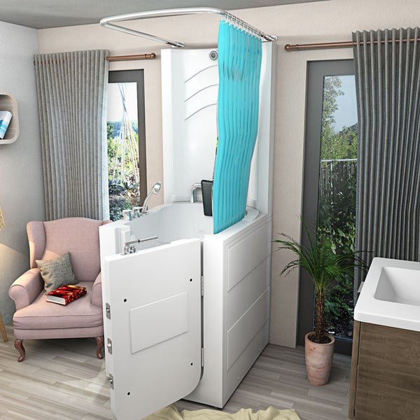 Seniorendusche Sitzwanne Wanne mit Tür S10D