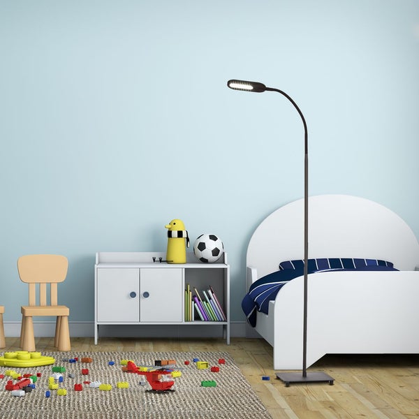 Stehlampe - 6,5W, 600lm, LED, dimmbar, schwenkbar, touch, CCT, Schwarz