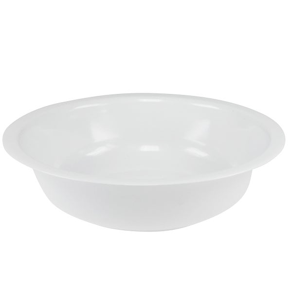 Weiße Waschschüssel aus Kunststoff