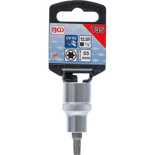 BGS Bit-Einsatz Länge 55 mm Antrieb Innenvierkant 12,5 mm (1/2) T-Profil (für Torx) T35 - 9627