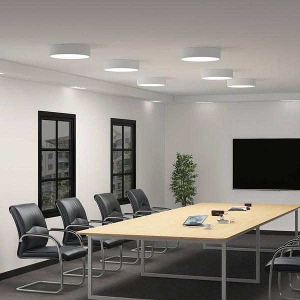 Arcchio LED Deckenleuchte Noabelle (Modern) in Weiß aus Metall (1 flammig, ) - Lampe Deckenlampe Küchenleuchte