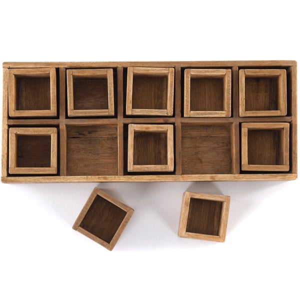Kisten-Set Cubo II 7-tlg. Massivholz