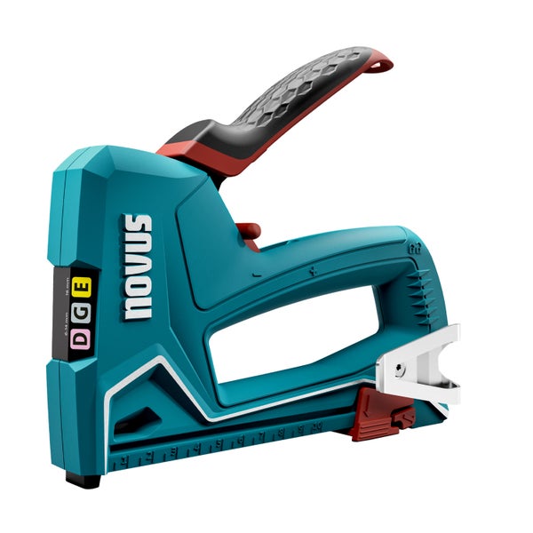 Novus Tools Handtacker J-51, Profi-Tacker aus Aluminium geeignet für Flachdrahtklammern 6-14 mm & Nägel 16mm 030-0450
