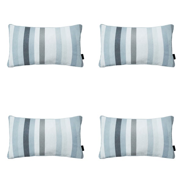 Dekokissen Righe grau - Ca. 30x50 cm - 4er-Set