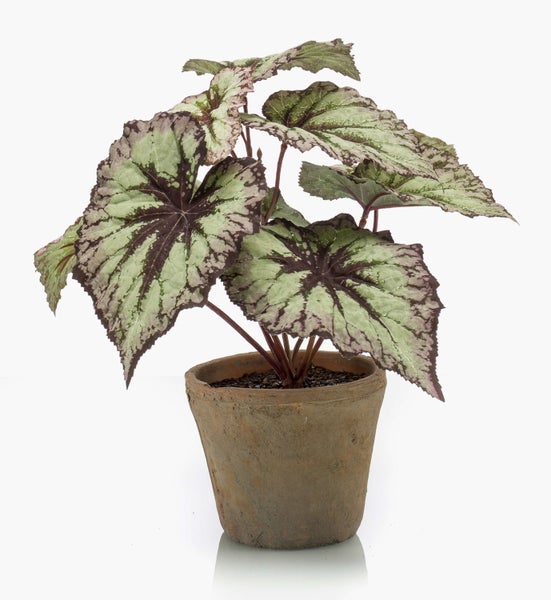 Künstliche Hortensie in Pink mit grünem Stiel und Blatt